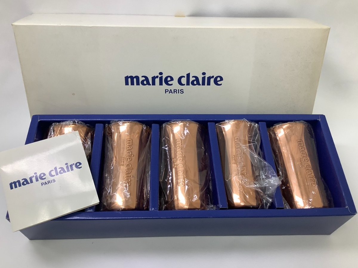 横浜市神奈川区で【marie claire PARIS 銅製タンブラー5客セット】を売るなら買取専門店大吉 新子安駅前店へ|え、こんな物も売れるの?
